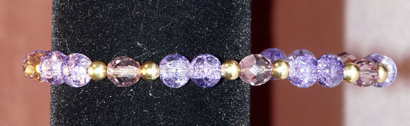 Amethyst & Gold Bracelet